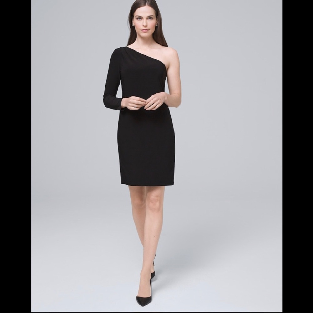 NEW White House Black Market One-Shoulder Dress